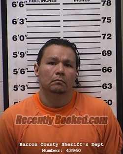 Booking photo from Barron County, Wisconsin