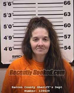 Booking photo from Barron County, Wisconsin