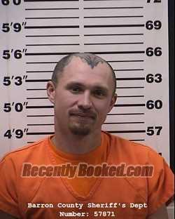 Booking photo from Barron County, Wisconsin