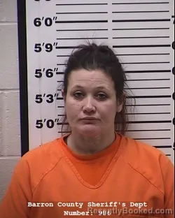 Booking photo from Barron County, Wisconsin