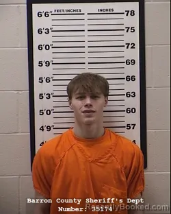 Booking photo from Barron County, Wisconsin