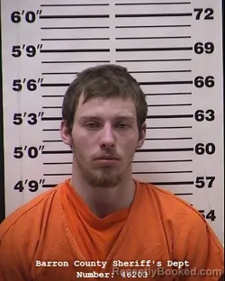 Mugshot of Dominic James Faircloth booked in Barron County, Wisconsin on March 8, 2026