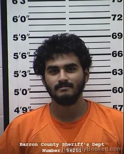 Mugshot of Yazyr Sanchez booked in Barron County, Wisconsin on March 9, 2026