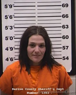 Mugshot of Belinda Carol Lewis booked in Barron County, Wisconsin on March 10, 2026