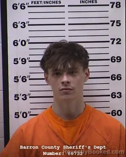 Mugshot of Ethan Mack Mullikin booked in Barron County, Wisconsin on March 10, 2026