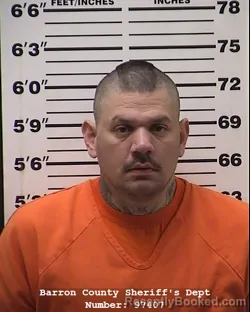 Booking photo from Barron County, Wisconsin