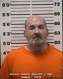 Mugshot of Bret Warren Tylinski booked in Barron County, Wisconsin on March 17, 2026