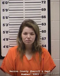 Mugshot of Alexus Marie Olson booked in Barron County, Wisconsin on March 18, 2026