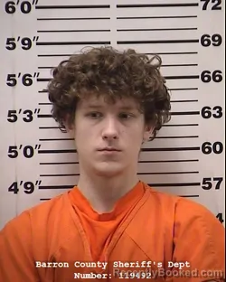 Mugshot of Christopher Nicholas Glazar booked in Barron County, Wisconsin on March 19, 2026