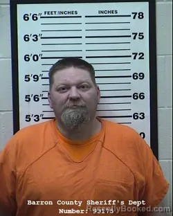 Mugshot of Donald Duwayne Tew booked in Barron County, Wisconsin on March 21, 2026