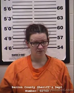 Mugshot of Hannah Kathleen Rhodes booked in Barron County, Wisconsin on March 22, 2026