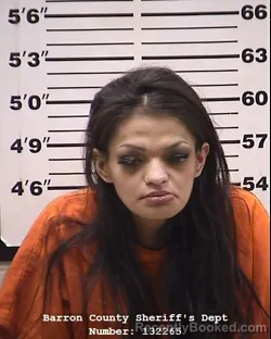 Mugshot of Rayna Mae Charette booked in Barron County, Wisconsin on March 24, 2026