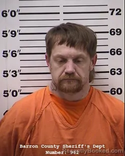 Mugshot of Jason John Hunziker booked in Barron County, Wisconsin on March 24, 2026