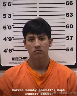 Mugshot of Cristhian Asitumbay booked in Barron County, Wisconsin on March 25, 2026