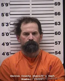 Mugshot of Joshua Michael Roesler booked in Barron County, Wisconsin on March 25, 2026