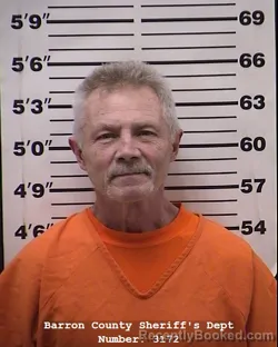 Mugshot of Douglas Wayne Moses booked in Barron County, Wisconsin on March 25, 2026