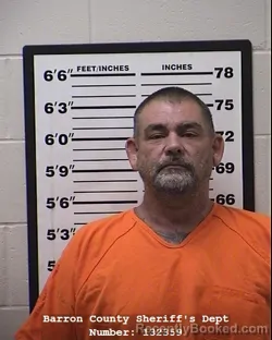 Mugshot of Justin Rew Wiley booked in Barron County, Wisconsin on March 26, 2026