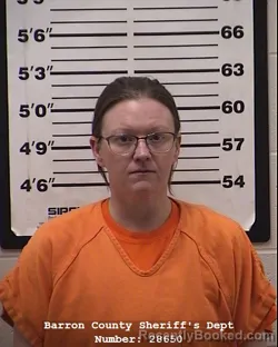 Mugshot of Chandra Rae Westerberg booked in Barron County, Wisconsin on March 27, 2026