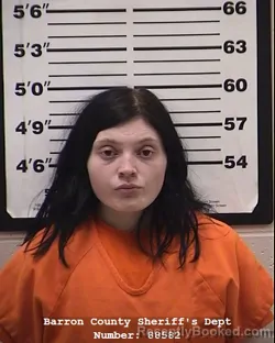 Mugshot of Samantha Ann marie Newbauer booked in Barron County, Wisconsin on March 27, 2026