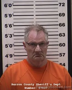 Mugshot of David Lee Johnson booked in Barron County, Wisconsin on March 28, 2026