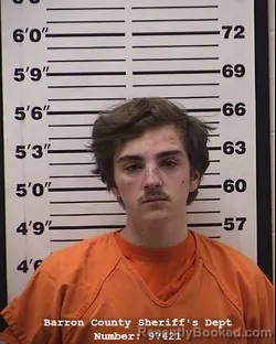 Mugshot of Connor Kenneth Sayre booked in Barron County, Wisconsin on March 29, 2026