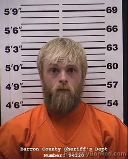 Mugshot of Dakota J Hammond booked in Barron County, Wisconsin on March 30, 2026