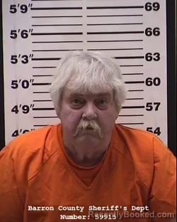 Mugshot of David Karl Larson booked in Barron County, Wisconsin on April 2, 2026