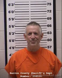 Mugshot of Kevin William Howard booked in Barron County, Wisconsin on April 2, 2026