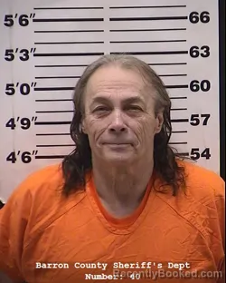 Mugshot of Timothy Alan Bender booked in Barron County, Wisconsin on April 3, 2026