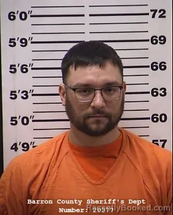 Mugshot of Aaron James Waite booked in Barron County, Wisconsin on April 3, 2026