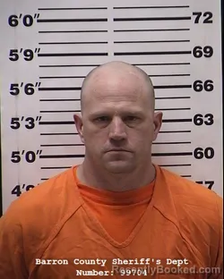 Mugshot of Andrew Donald Webster booked in Barron County, Wisconsin on April 3, 2026