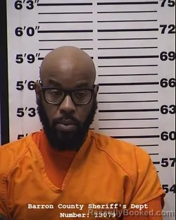 Mugshot of Cedryk Samuel Smith booked in Barron County, Wisconsin on April 3, 2026