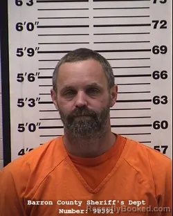 Mugshot of Jason Allen Geiger booked in Barron County, Wisconsin on April 4, 2026