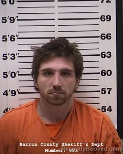 Mugshot of Zachary Lewis Rimarcik booked in Barron County, Wisconsin on April 8, 2026