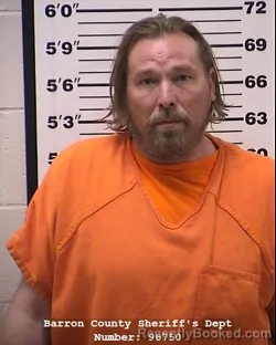 Mugshot of Jesse L Wirth booked in Barron County, Wisconsin on April 9, 2026