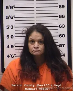 Mugshot of Angela Jeanne Colegrove booked in Barron County, Wisconsin on April 9, 2026