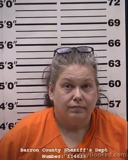 Mugshot of Jessica A Riley booked in Barron County, Wisconsin on April 10, 2026