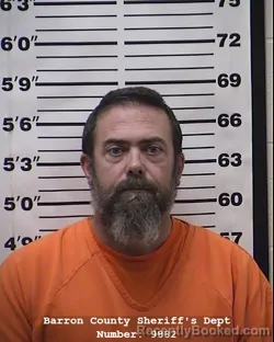 Booking photo from Barron County, Wisconsin