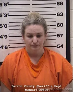 Mugshot of Lyndsay Marie Kopping booked in Barron County, Wisconsin on April 23, 2026