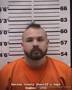 Mugshot of Robert James Gallardo booked in Barron County, Wisconsin on April 23, 2026