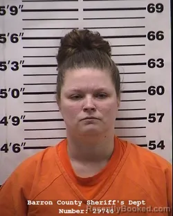 Mugshot of Alexis Ann Gobrecht booked in Barron County, Wisconsin on April 24, 2026