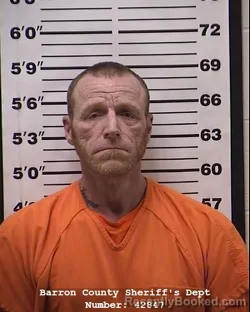 Mugshot of William E Niles booked in Barron County, Wisconsin on April 24, 2026