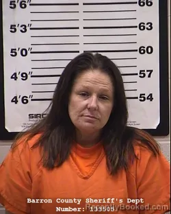 Mugshot of Crystal Marie Schultz booked in Barron County, Wisconsin on April 27, 2026