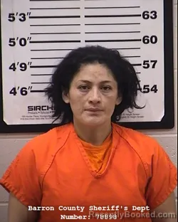 Mugshot of Monica Paulina Medina suquilanda booked in Barron County, Wisconsin on May 8, 2026