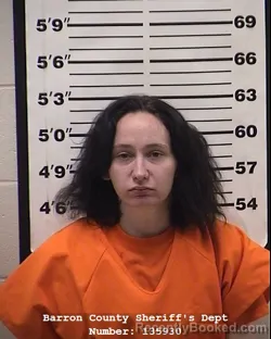 Mugshot of Tara Maceana Bulizak booked in Barron County, Wisconsin on June 18, 2026