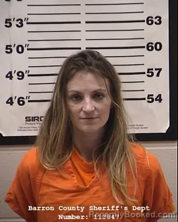 Mugshot of Sarah Rose Petersen booked in Barron County, Wisconsin on June 19, 2026