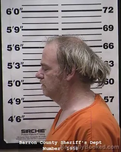 Mugshot of Richard Lee Johnson booked in Barron County, Wisconsin on June 30, 2026