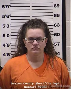Mugshot of Samantha Lucille Greinke booked in Barron County, Wisconsin on July 7, 2026
