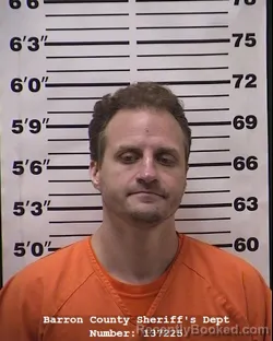 Mugshot of David Joseph Andrle booked in Barron County, Wisconsin on July 14, 2026