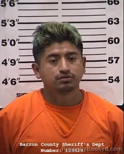 Mugshot of Javier Rosales romero booked in Barron County, Wisconsin on August 5, 2026